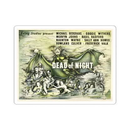 DEAD OF NIGHT (2) 1945 Movie Poster - STICKER Vinyl Kiss-Cut Decal 3 Inch White - The Sticker Space