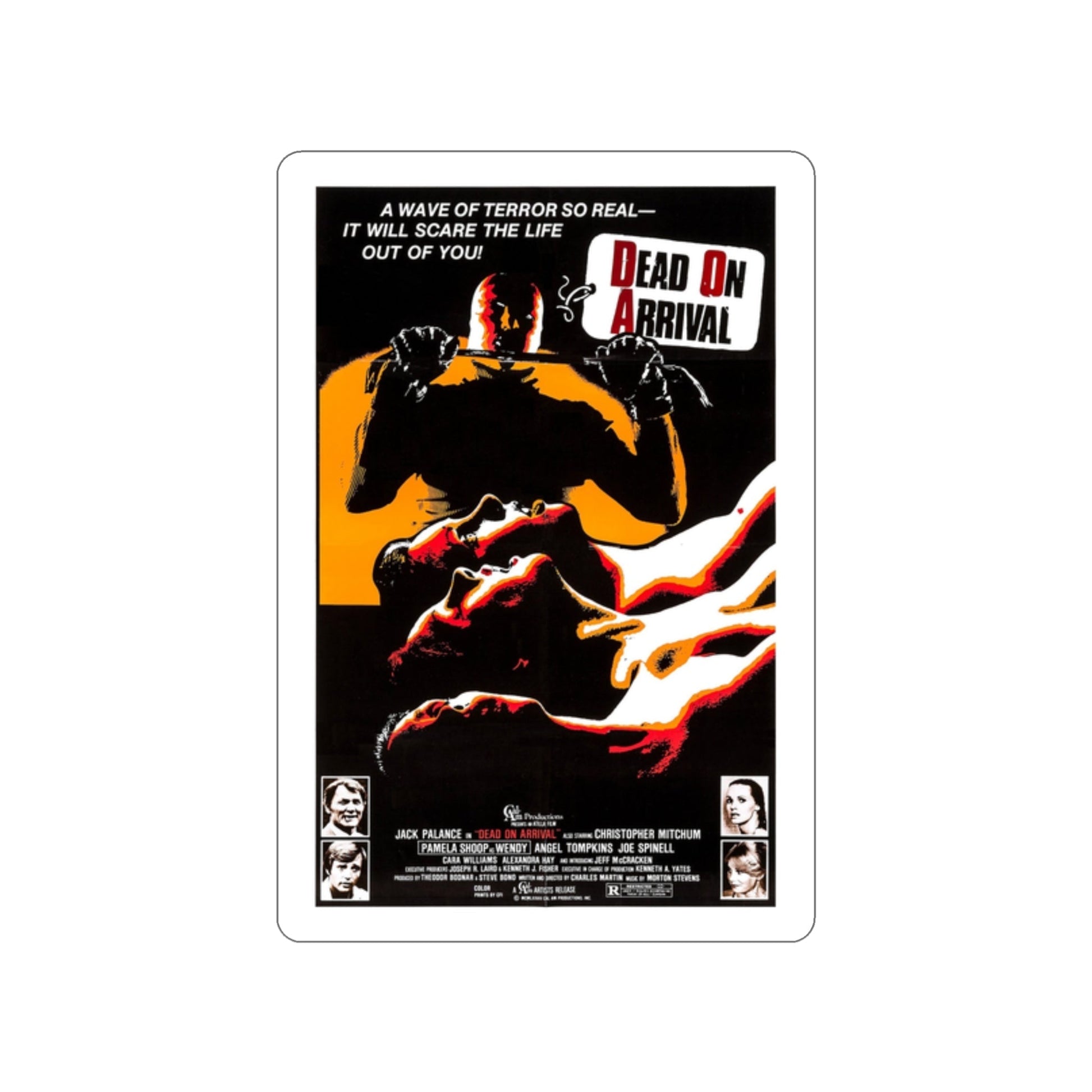 DEAD ON ARRIVAL (ONE MAN JURY) 1978 Movie Poster STICKER Vinyl Die-Cut Decal-2 Inch-The Sticker Space