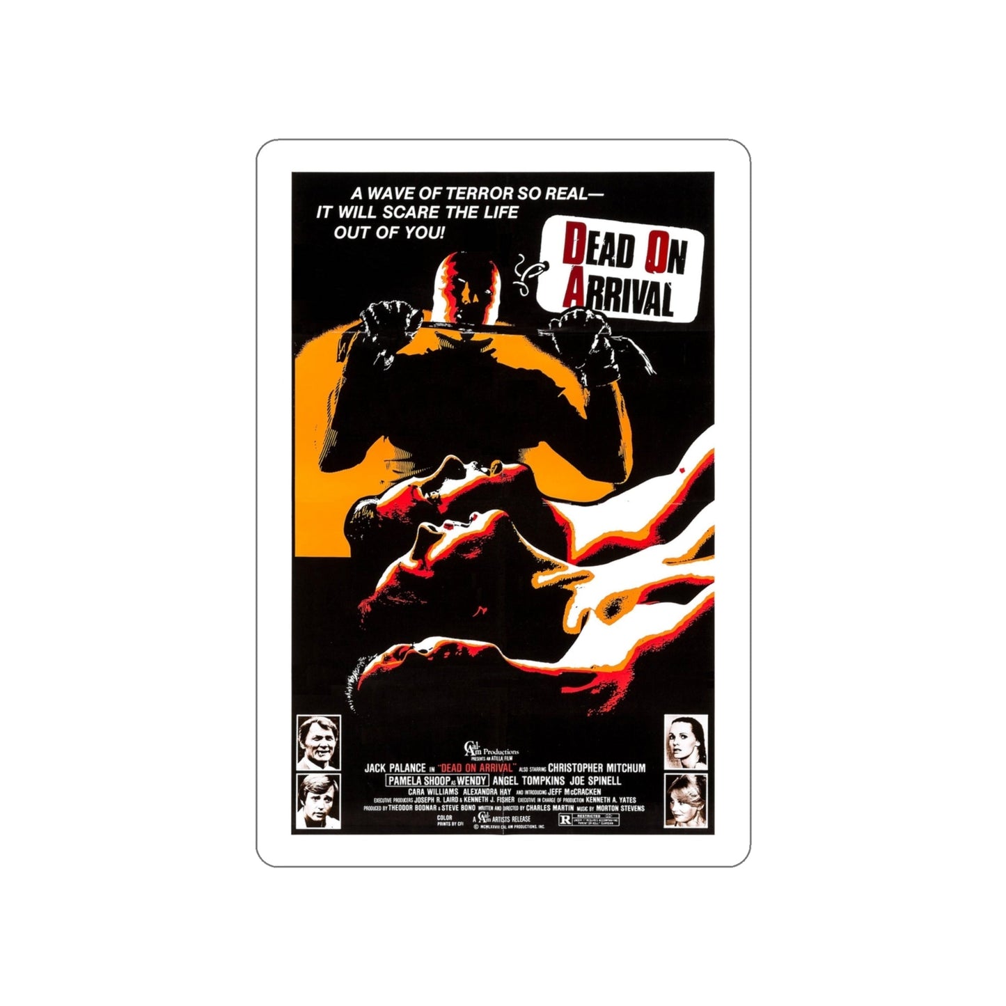 DEAD ON ARRIVAL (ONE MAN JURY) 1978 Movie Poster STICKER Vinyl Die-Cut Decal-4 Inch-The Sticker Space