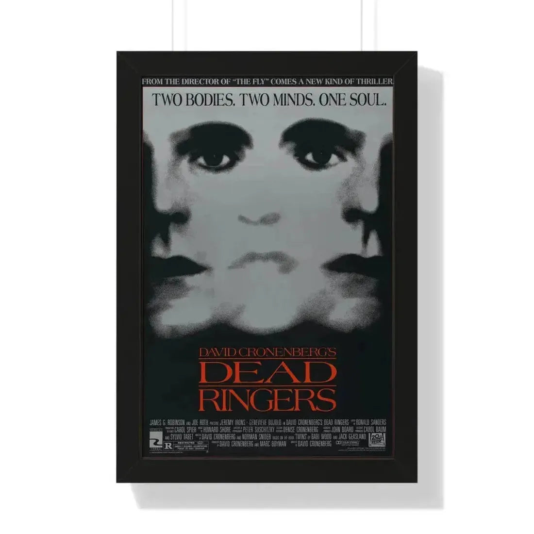 DEAD RINGERS 1988 - Framed Movie Poster 16″ x 24″ Black - The Sticker Space