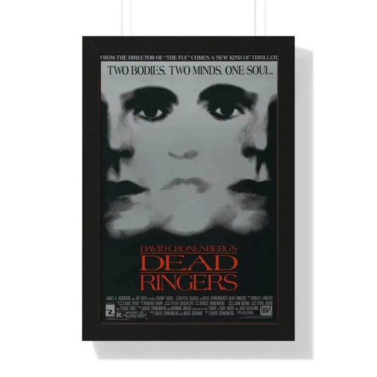 DEAD RINGERS 1988 - Framed Movie Poster 16″ x 24″ Black - The Sticker Space