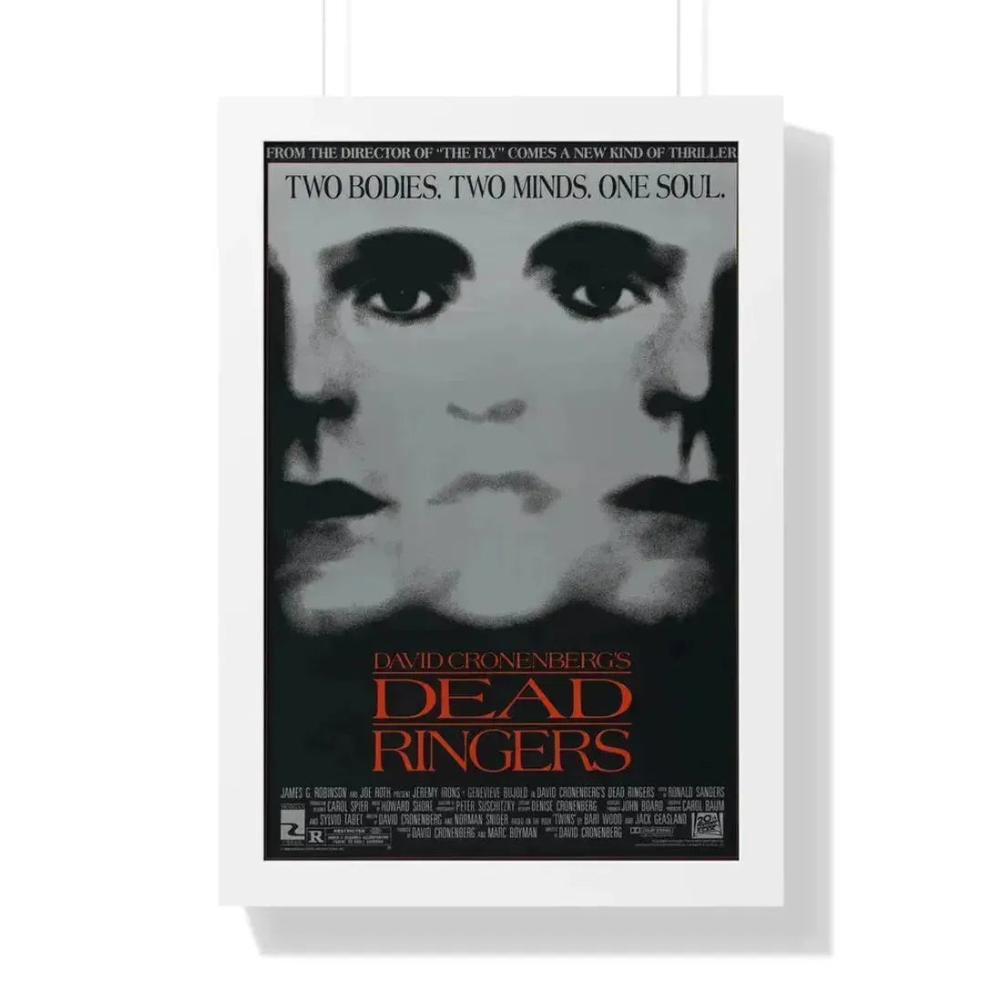 DEAD RINGERS 1988 - Framed Movie Poster 16″ x 24″ White - The Sticker Space