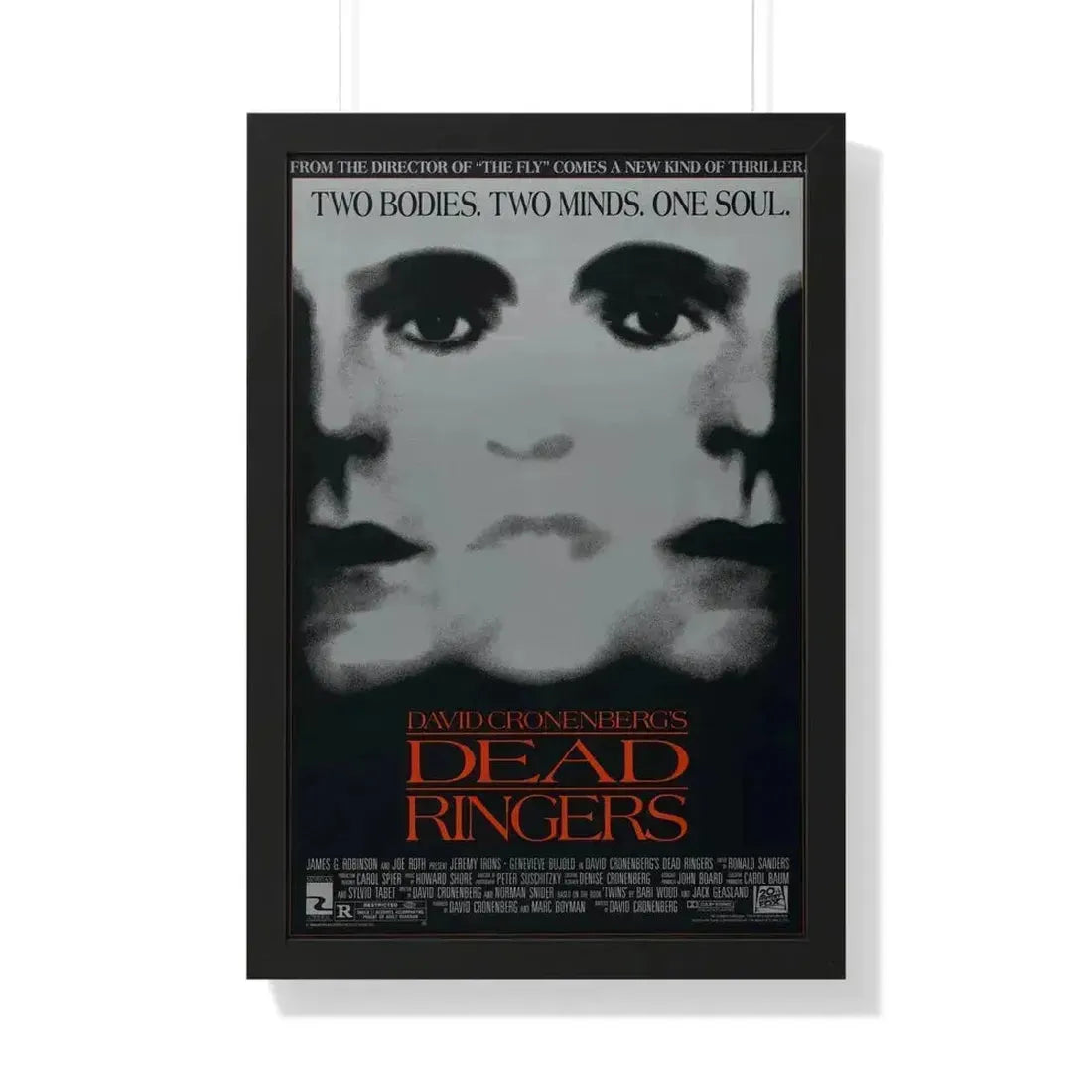 DEAD RINGERS 1988 - Framed Movie Poster 20" x 30" Black - The Sticker Space