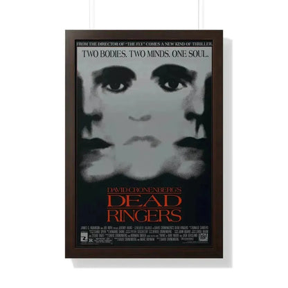 DEAD RINGERS 1988 - Framed Movie Poster 20" x 30" Walnut - The Sticker Space