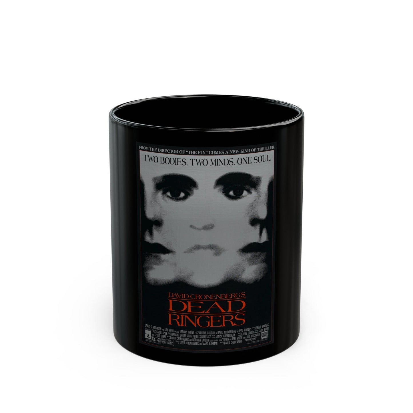 DEAD RINGERS 1988 Movie Poster - Black Coffee Mug-11oz-The Sticker Space