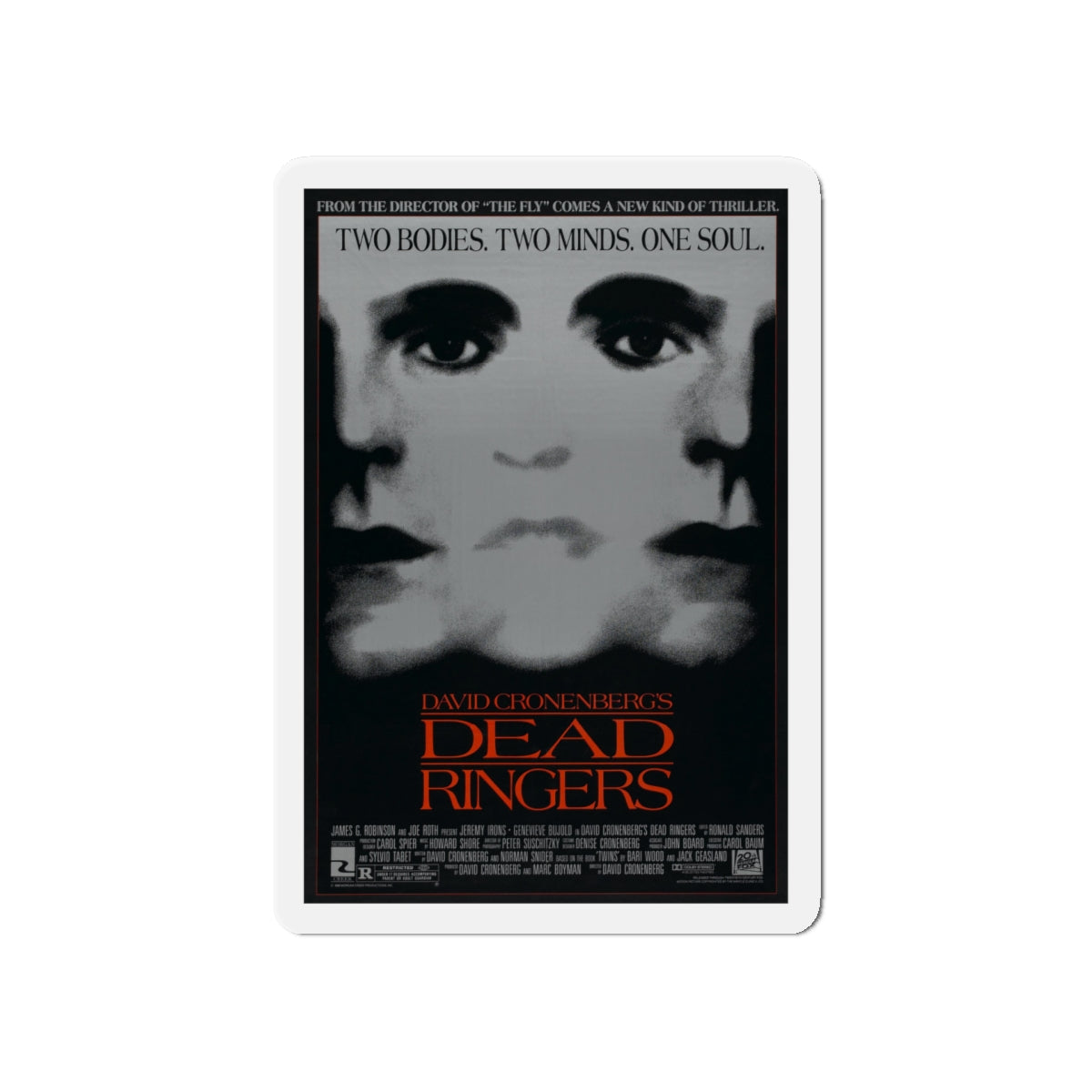 DEAD RINGERS 1988 Movie Poster - Die-Cut Magnet-5" x 5"-The Sticker Space