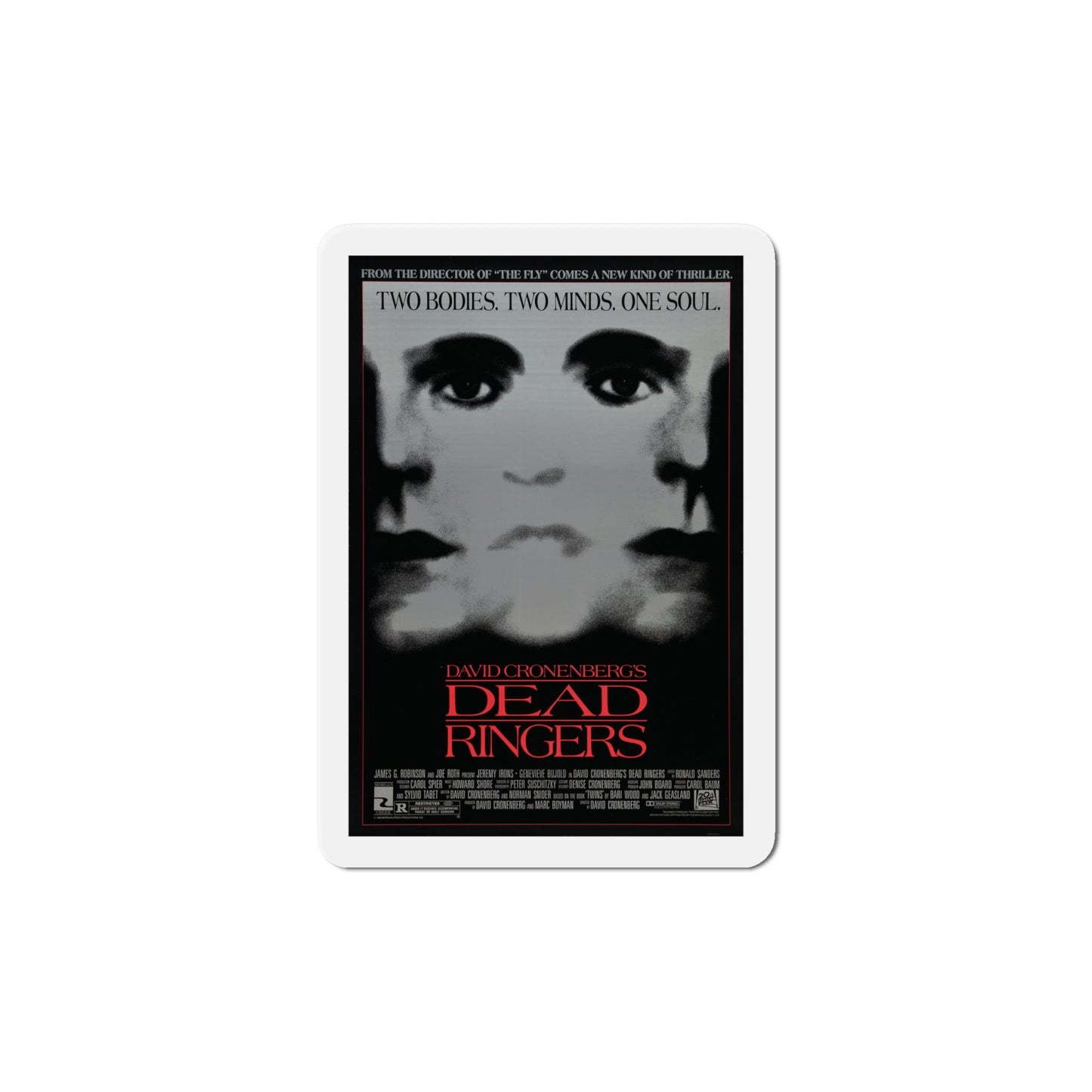 Dead Ringers 1988 Movie Poster Die-Cut Magnet-6 × 6"-The Sticker Space