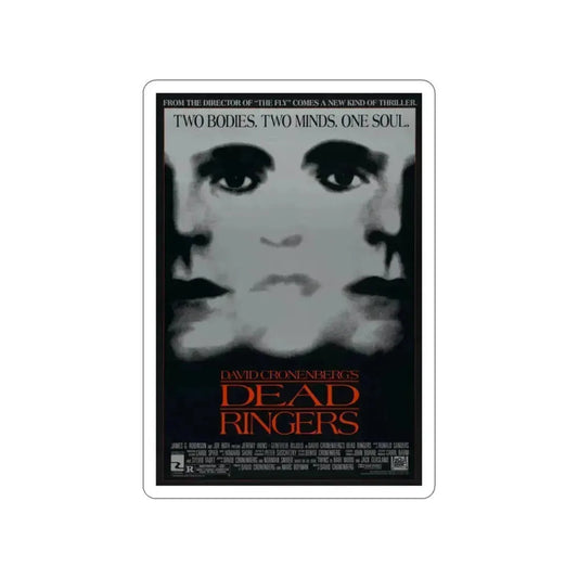 DEAD RINGERS 1988 Movie Poster STICKER Vinyl Die-Cut Decal 2 Inch - The Sticker Space
