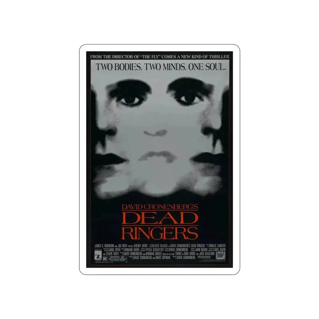DEAD RINGERS 1988 Movie Poster STICKER Vinyl Die-Cut Decal 6 Inch - The Sticker Space
