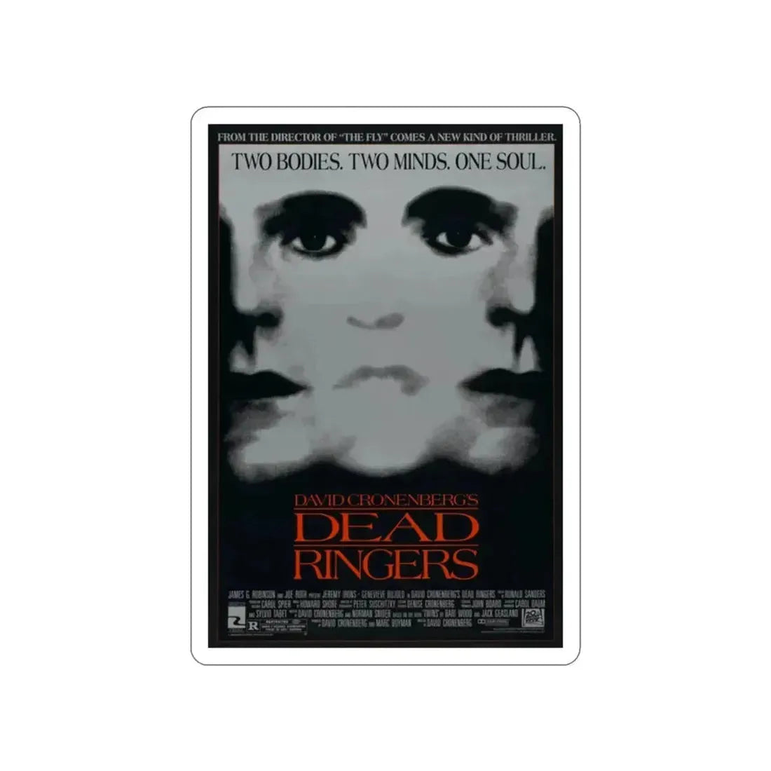 DEAD RINGERS 1988 Movie Poster STICKER Vinyl Die-Cut Decal - The Sticker Space