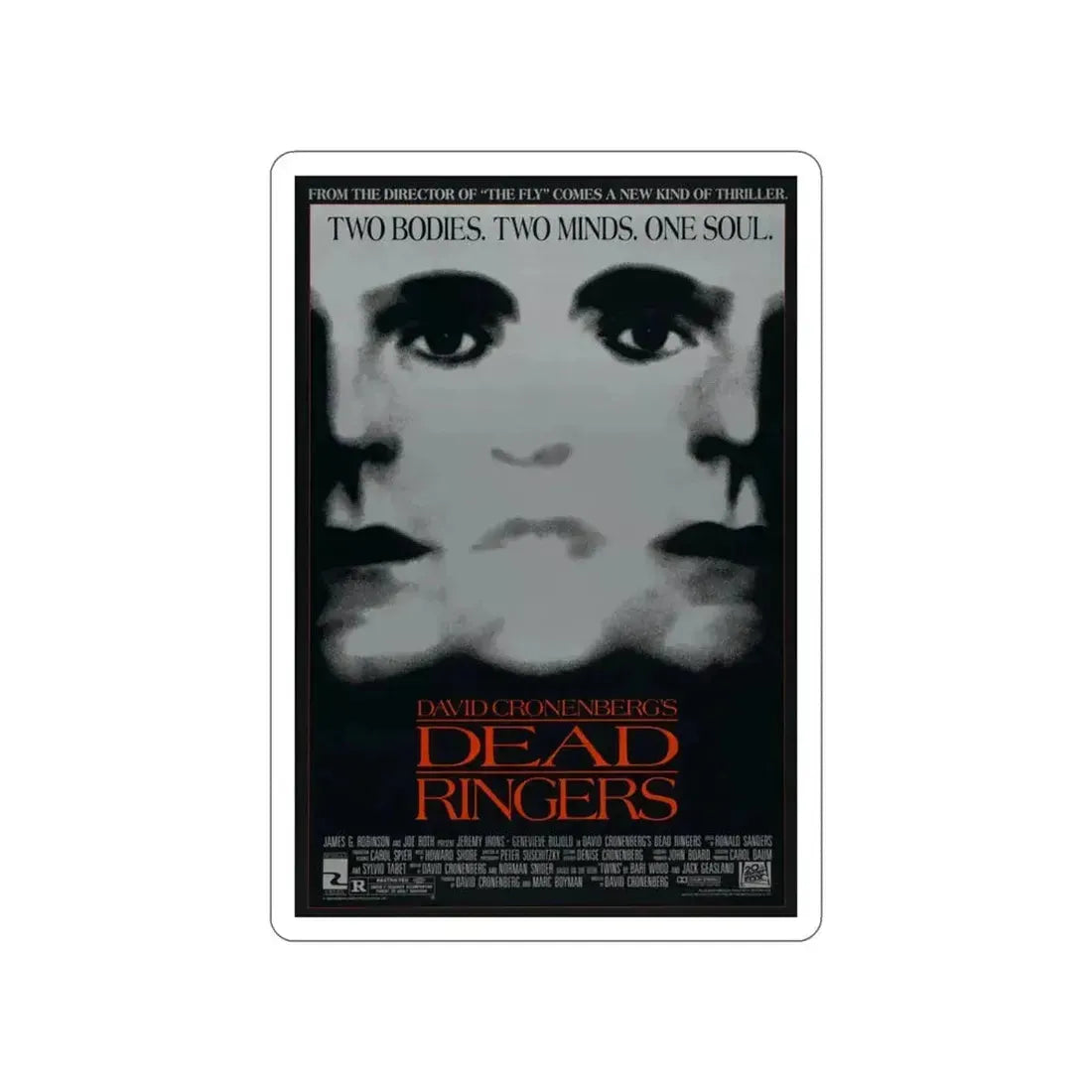 DEAD RINGERS 1988 Movie Poster STICKER Vinyl Die-Cut Decal - The Sticker Space