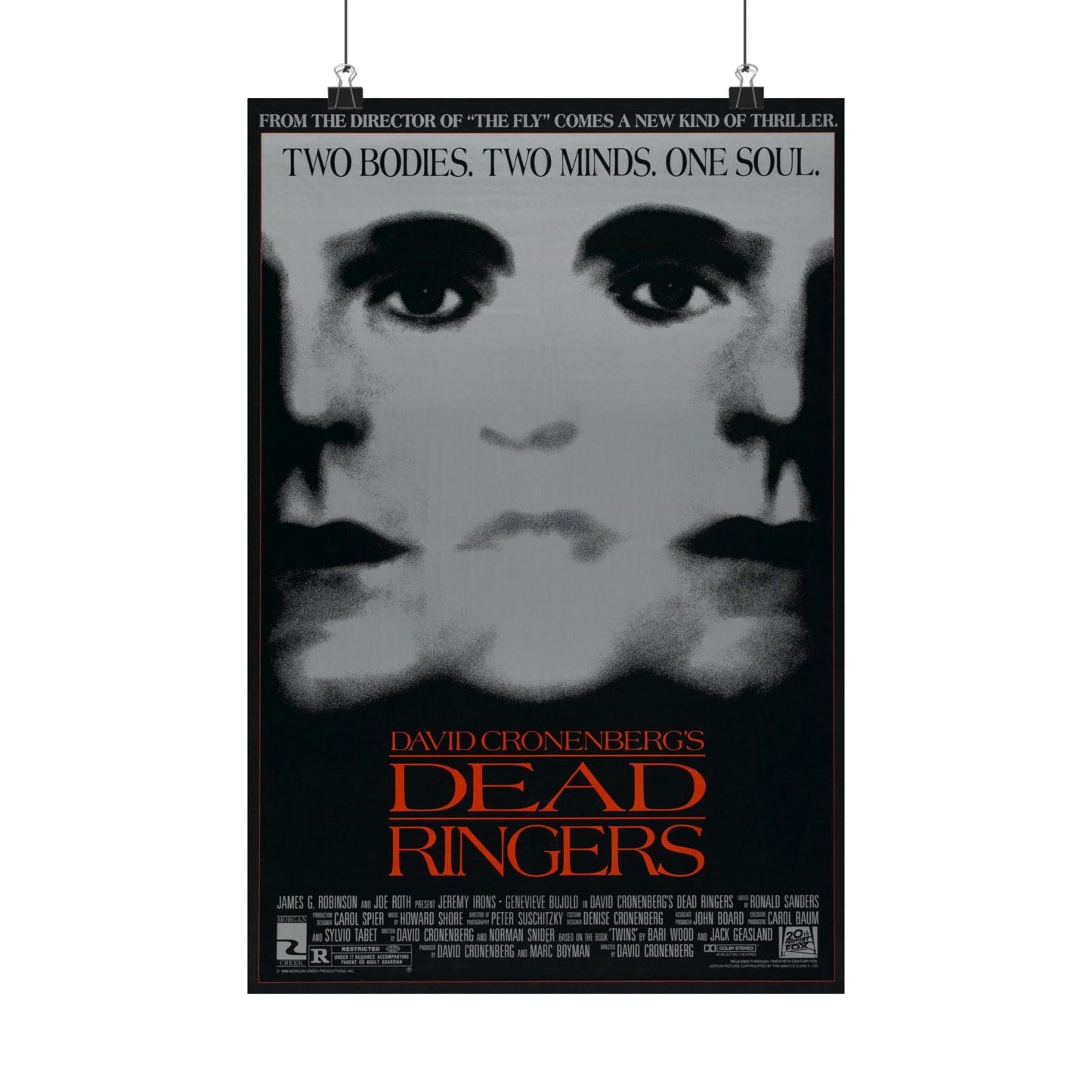 DEAD RINGERS 1988 - Paper Movie Poster-12″ x 18″-The Sticker Space