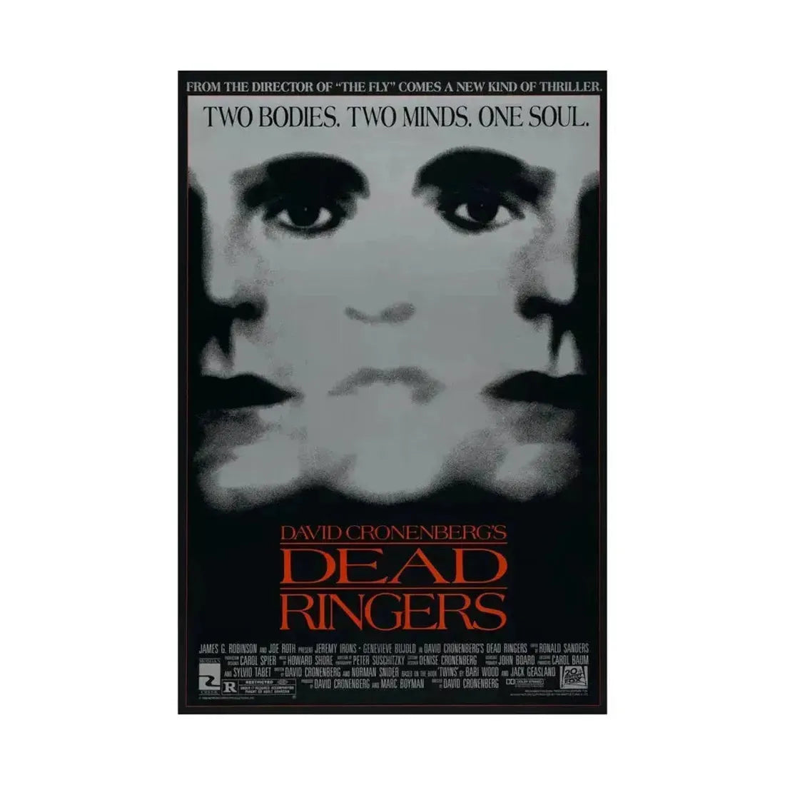DEAD RINGERS 1988 - Paper Movie Poster - The Sticker Space