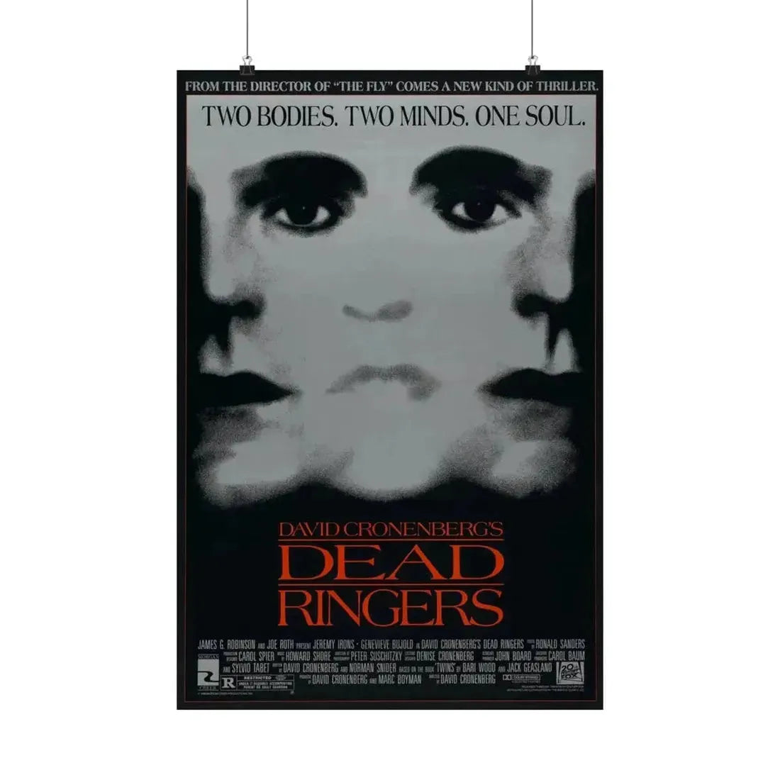 DEAD RINGERS 1988 - Paper Movie Poster - The Sticker Space