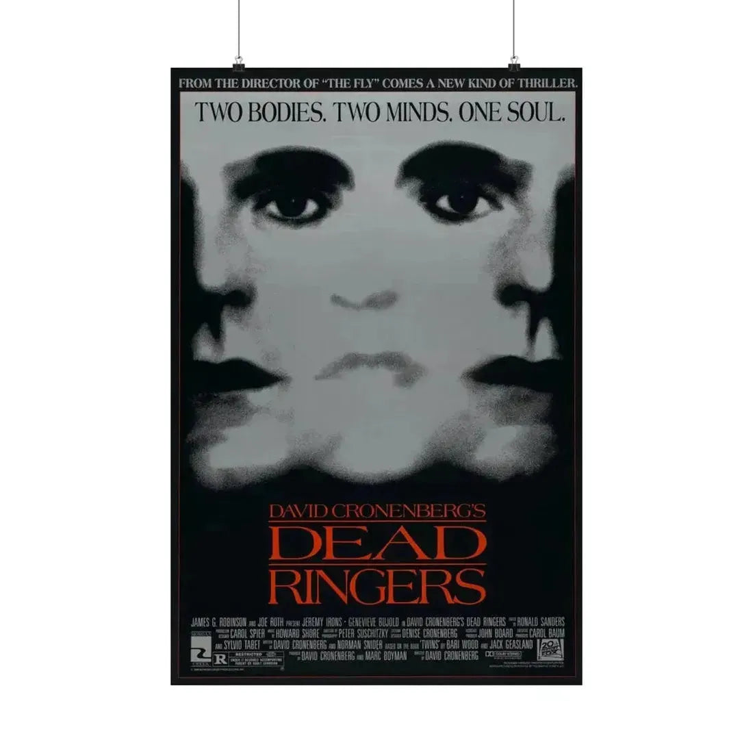 DEAD RINGERS 1988 - Paper Movie Poster - The Sticker Space