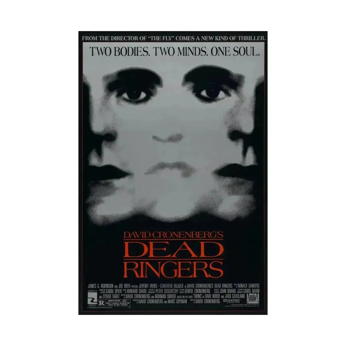 DEAD RINGERS 1988 - Paper Movie Poster - The Sticker Space