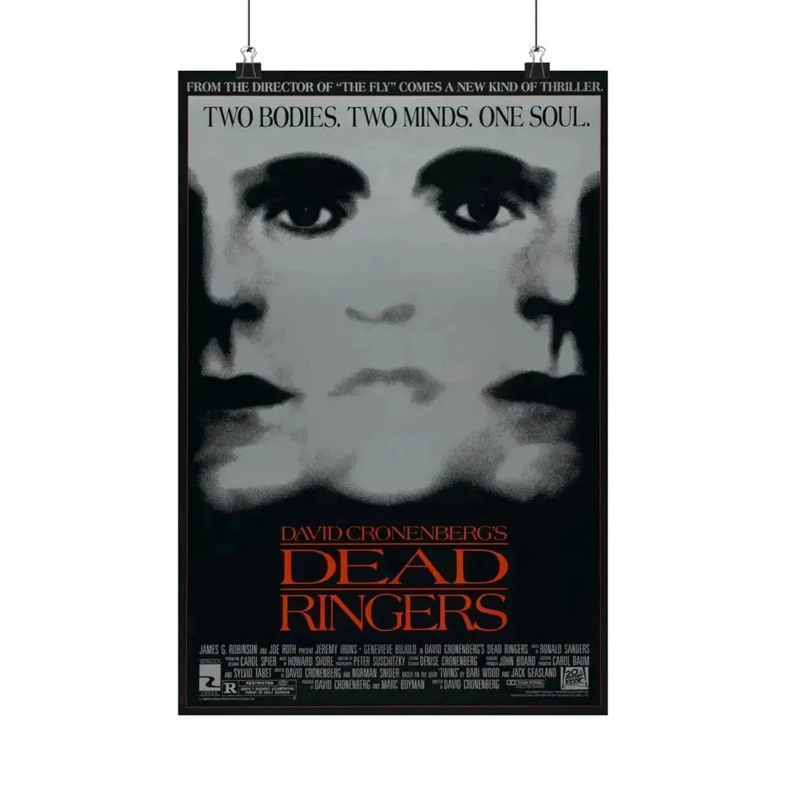 DEAD RINGERS 1988 - Paper Movie Poster - The Sticker Space