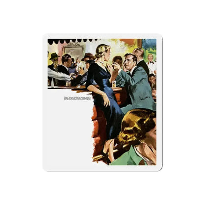 Deadfall, 1949 (Magazine Illustration) Refrigerator Magnet 5 Inch Die-Cut - The Sticker Space