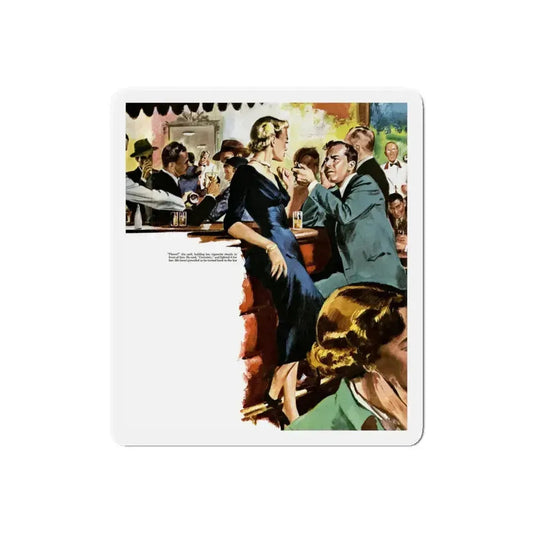Deadfall, 1949 (Magazine Illustration) Refrigerator Magnet 6 Inch Die-Cut - The Sticker Space