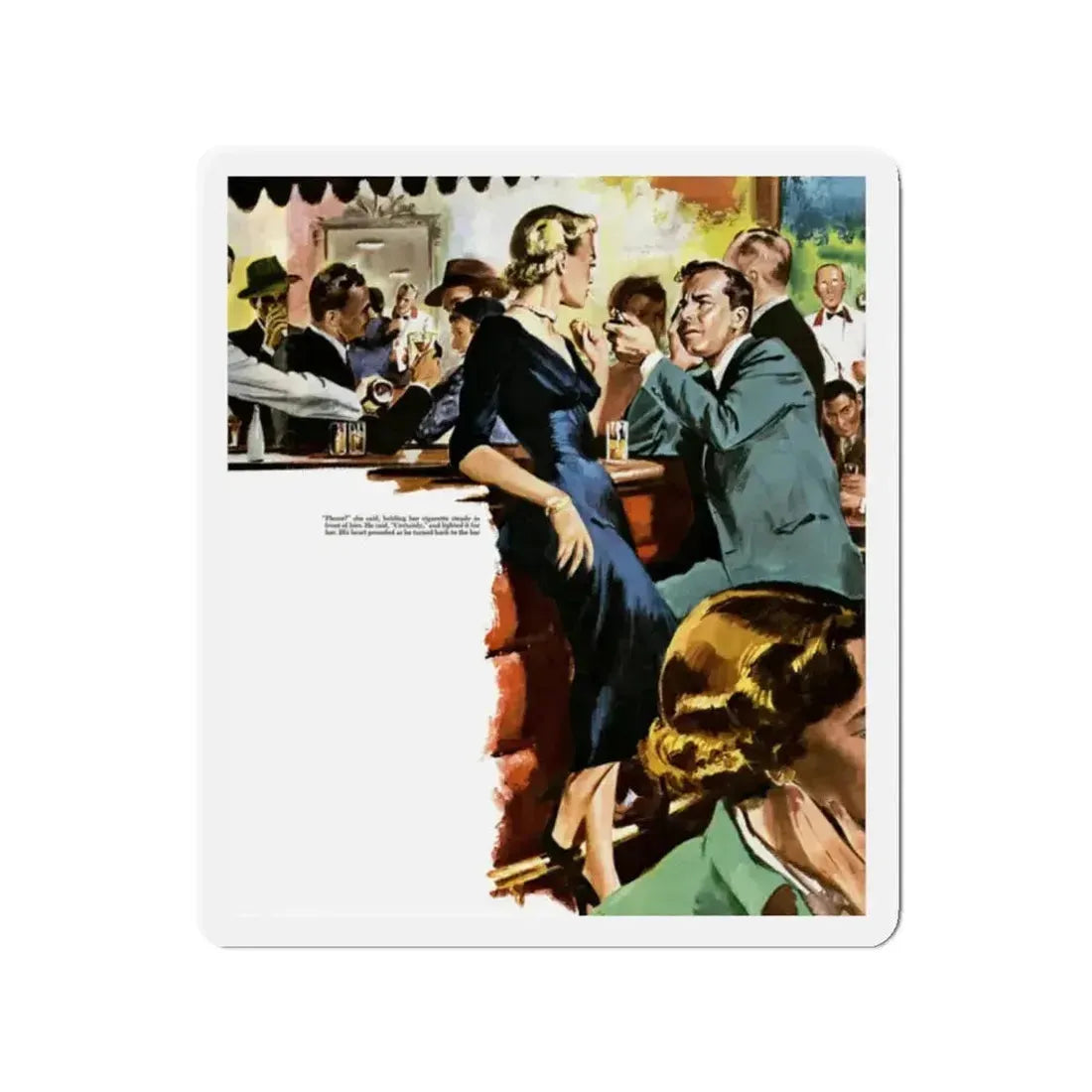 Deadfall, 1949 (Magazine Illustration) Refrigerator Magnet - The Sticker Space