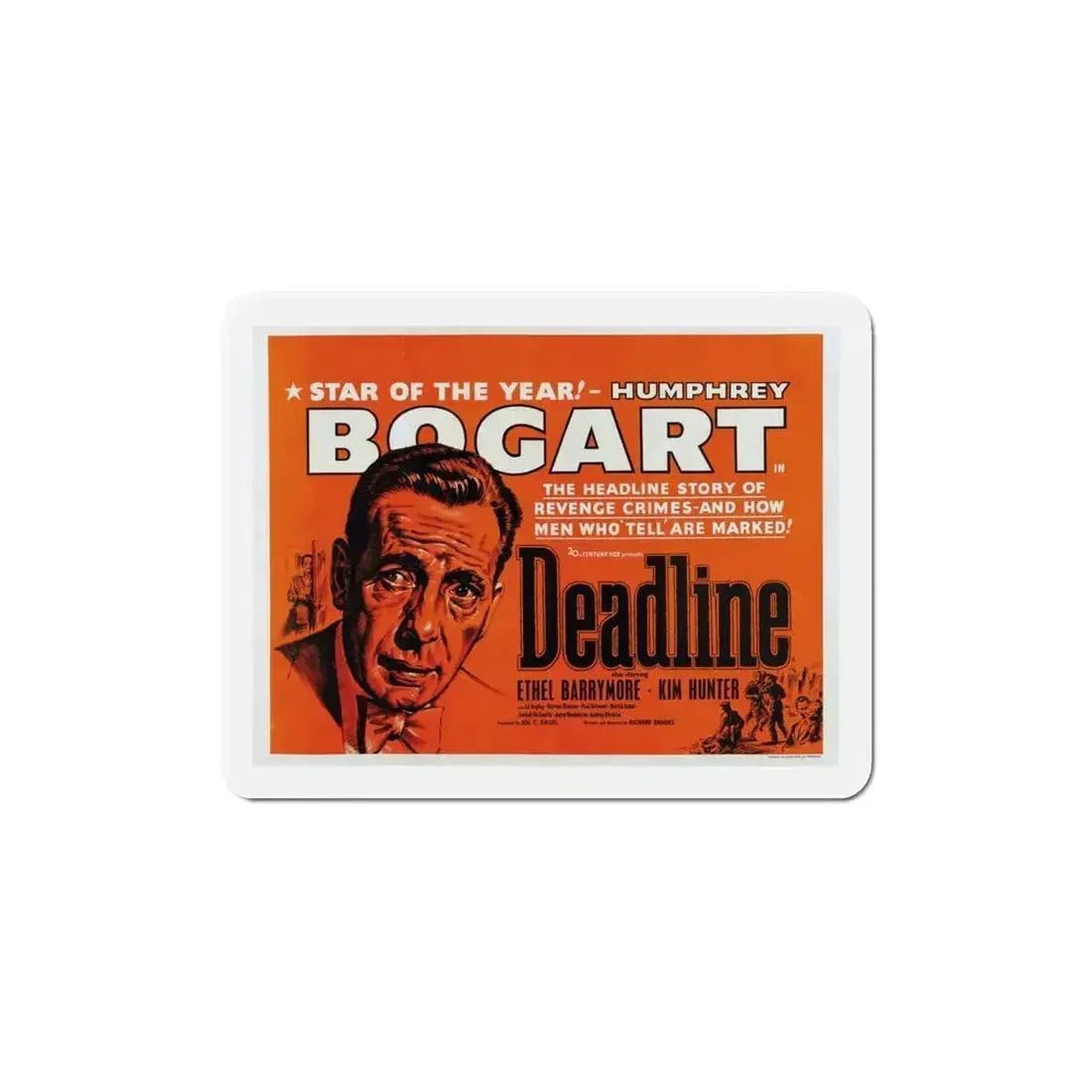 Deadline USA 1952 Movie Poster Refrigerator Magnet 5 Inch - The Sticker Space