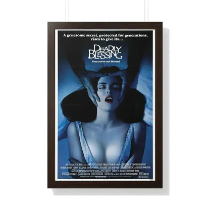 DEADLY BLESSING 1981 - Framed Movie Poster 20" x 30" Walnut - The Sticker Space