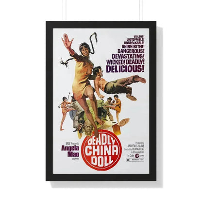 DEADLY CHINA DOLL 1972 - Framed Movie Poster 20" x 30" Black - The Sticker Space