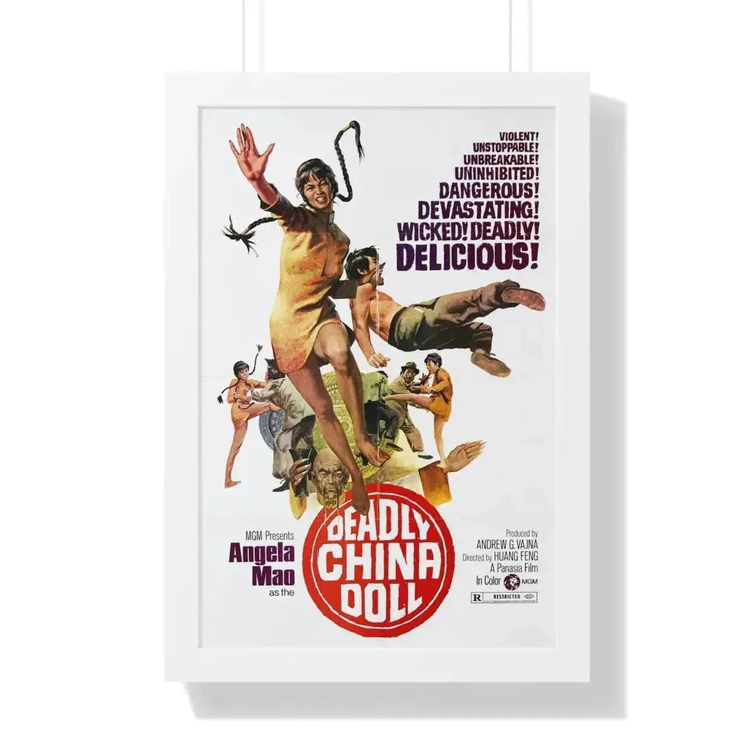 DEADLY CHINA DOLL 1972 - Framed Movie Poster - The Sticker Space
