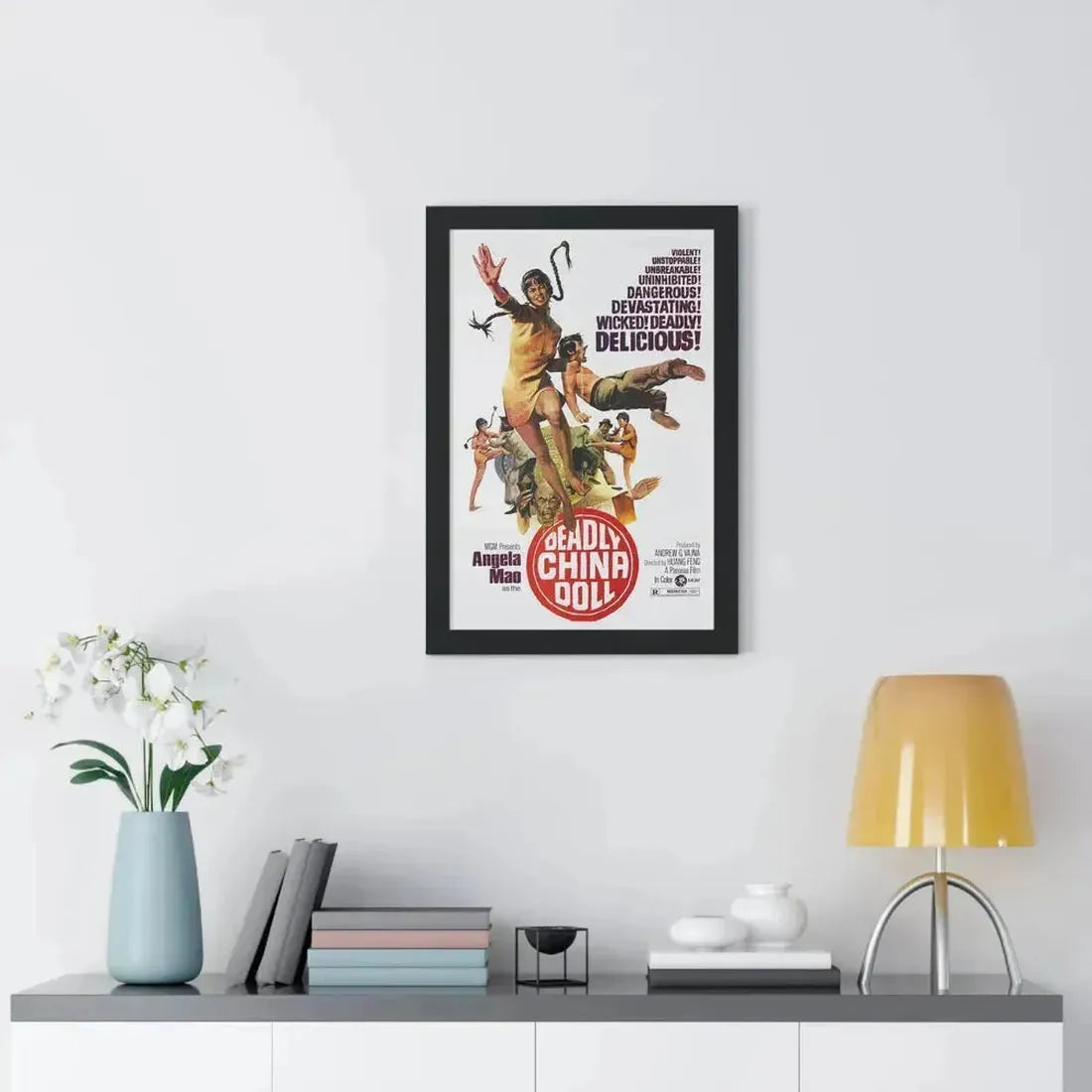 DEADLY CHINA DOLL 1972 - Framed Movie Poster - The Sticker Space