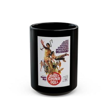 DEADLY CHINA DOLL 1972 Movie Poster - Black Coffee Mug-15oz-The Sticker Space