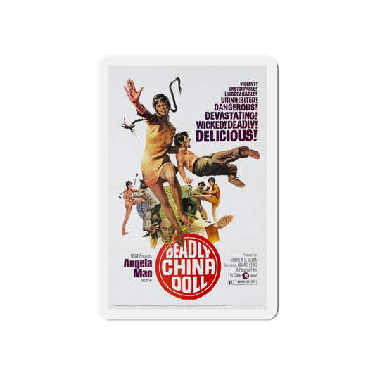 DEADLY CHINA DOLL 1972 Movie Poster - Die-Cut Magnet-6 × 6"-The Sticker Space