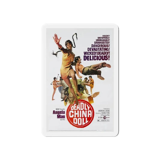 DEADLY CHINA DOLL 1972 Movie Poster - Refrigerator Magnet 6 Inch - The Sticker Space