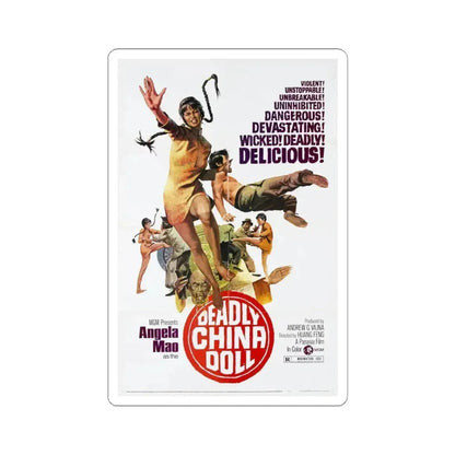 DEADLY CHINA DOLL 1972 Movie Poster - STICKER Vinyl Kiss-Cut Decal 6 Inch White - The Sticker Space