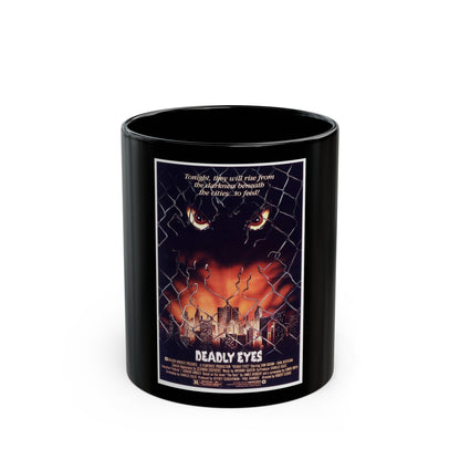 DEADLY EYES 1982 Movie Poster - Black Coffee Mug-11oz-The Sticker Space