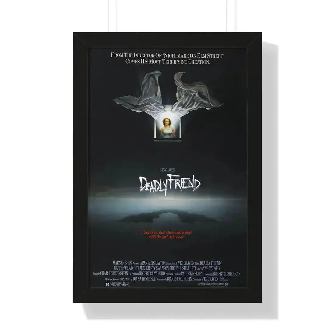 DEADLY FRIEND 1986 - Framed Movie Poster 16″ x 24″ Black - The Sticker Space