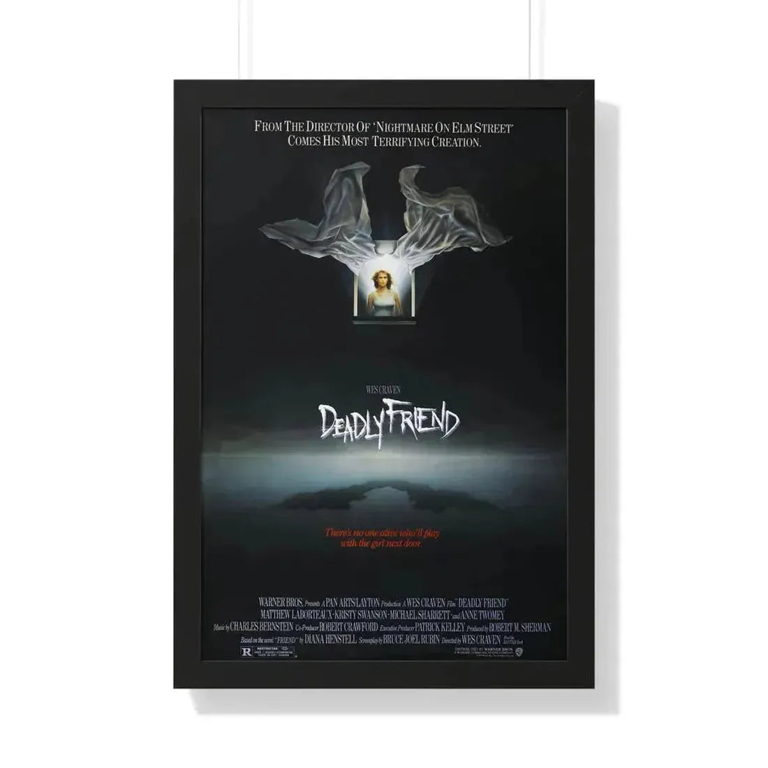 DEADLY FRIEND 1986 - Framed Movie Poster 20" x 30" Black - The Sticker Space