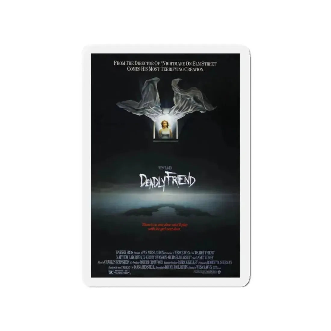 DEADLY FRIEND 1986 Movie Poster - Refrigerator Magnet 3 Inch - The Sticker Space