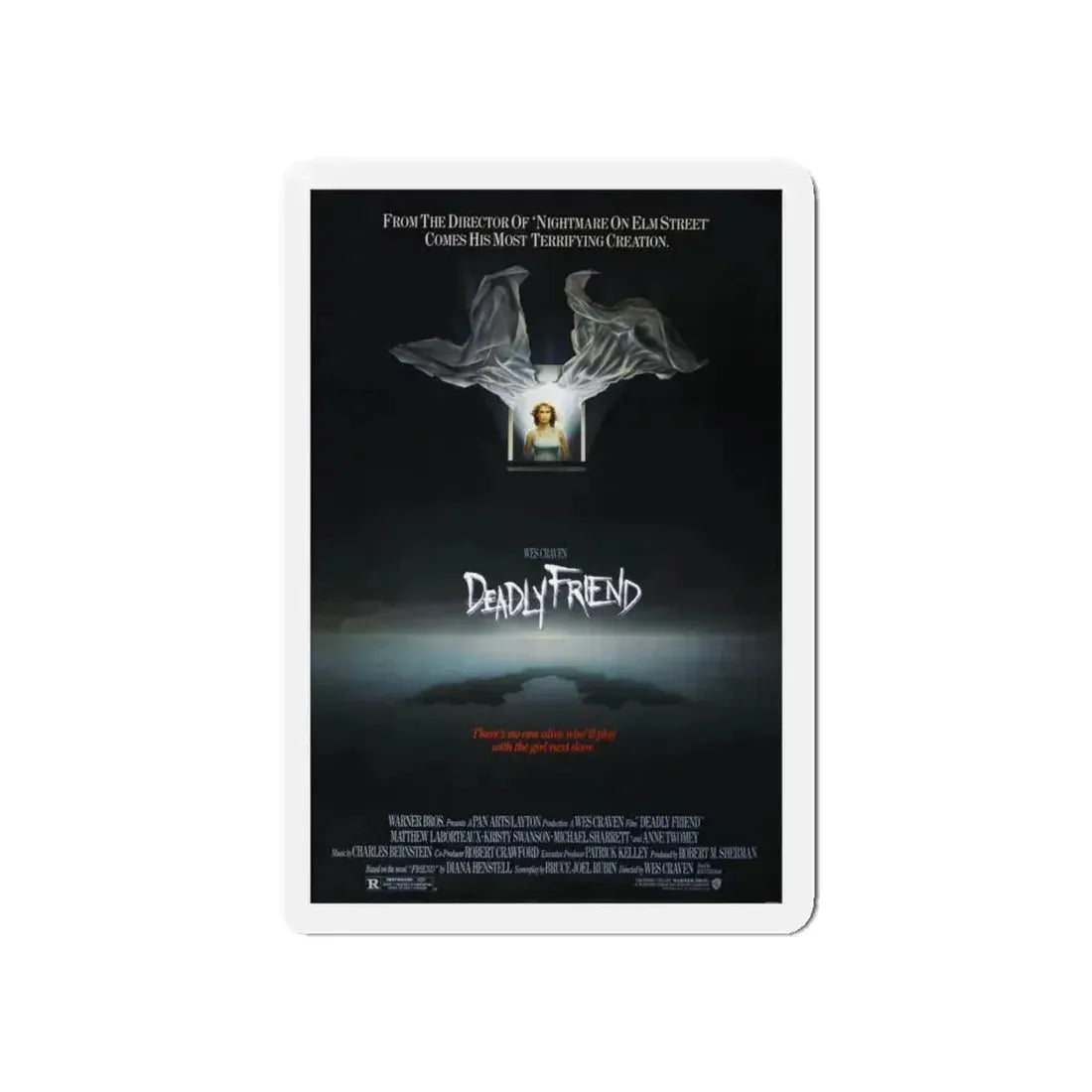 DEADLY FRIEND 1986 Movie Poster - Refrigerator Magnet 5 Inch - The Sticker Space