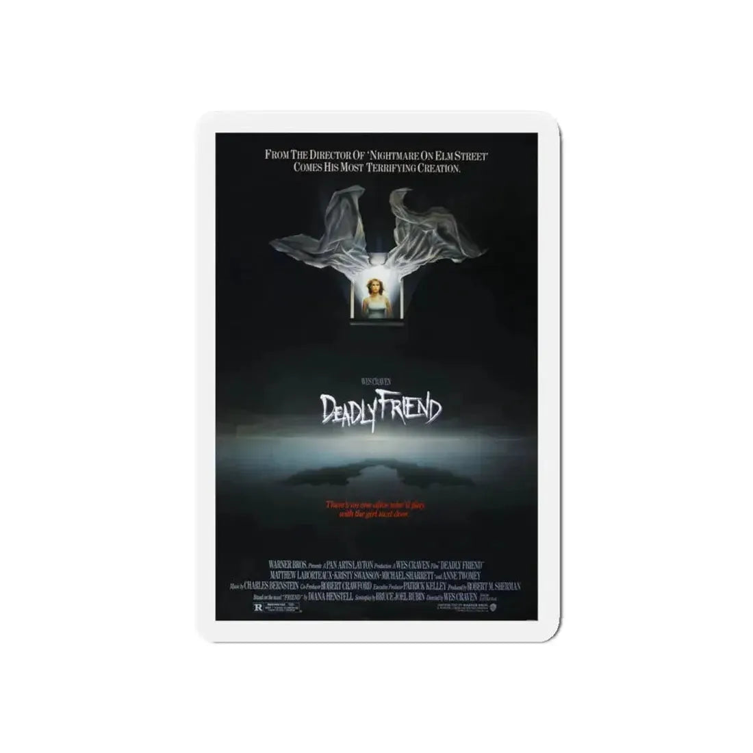 DEADLY FRIEND 1986 Movie Poster - Refrigerator Magnet 6 Inch - The Sticker Space