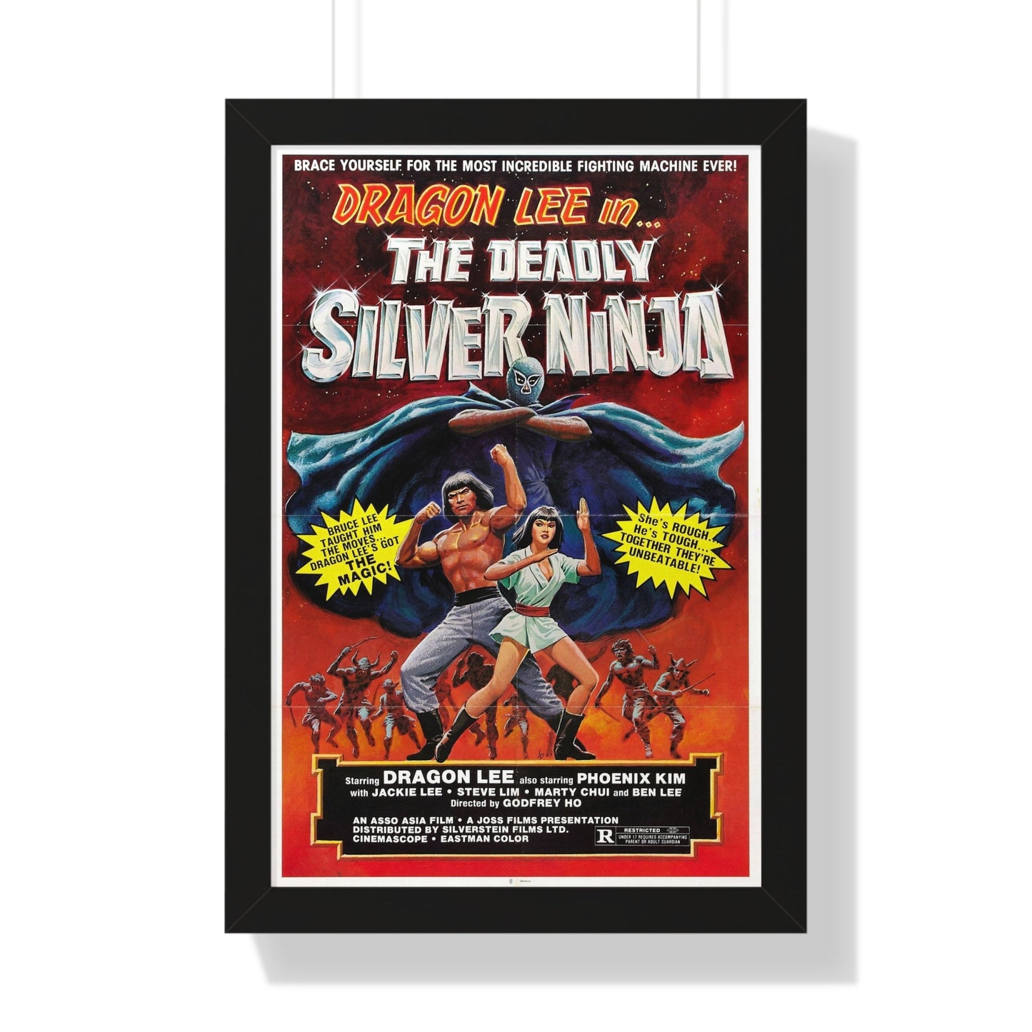 DEADLY SILVER NINJA 1978 - Framed Movie Poster-16″ x 24″-The Sticker Space