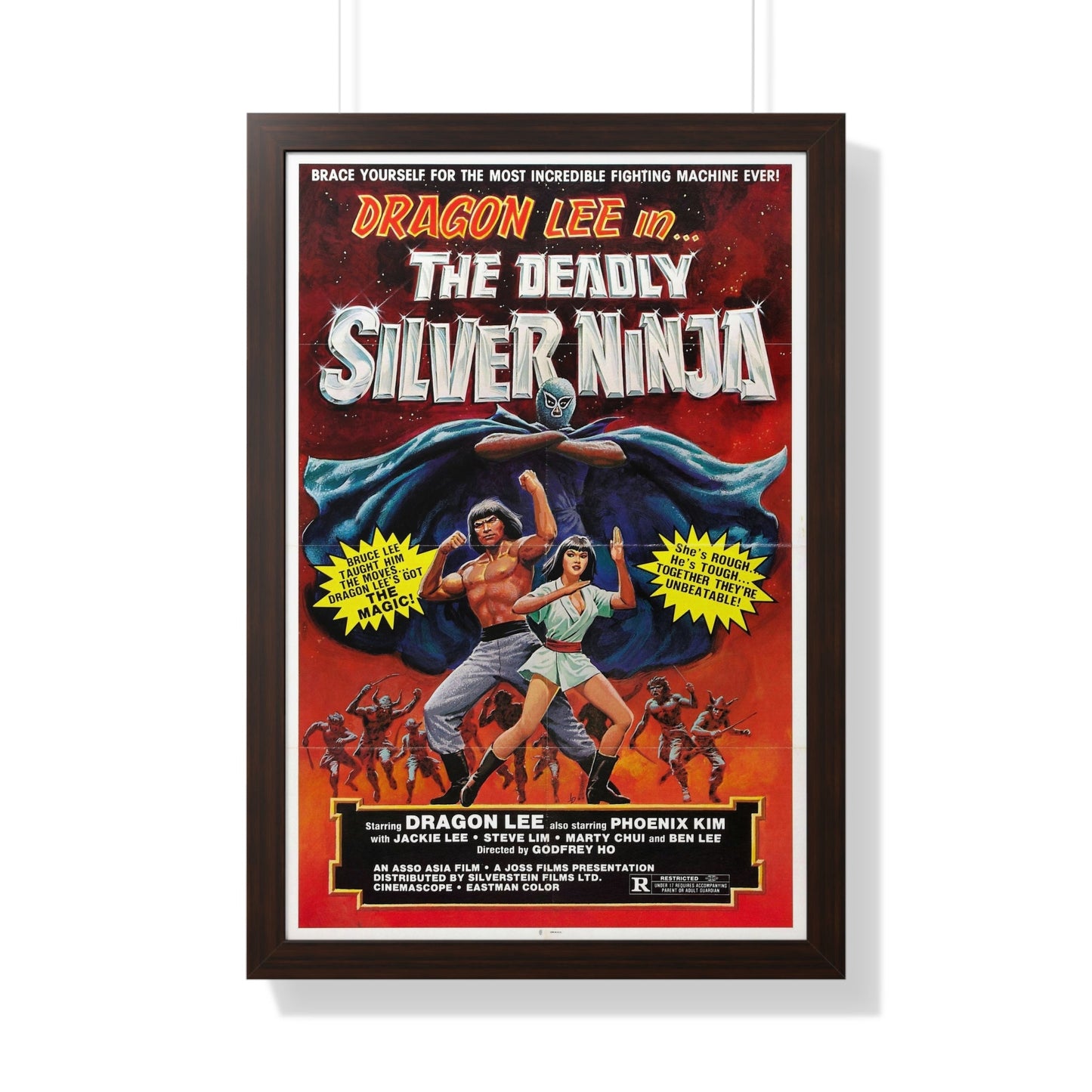 DEADLY SILVER NINJA 1978 - Framed Movie Poster-20" x 30"-The Sticker Space