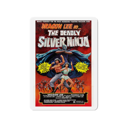 DEADLY SILVER NINJA 1978 Movie Poster - Die-Cut Magnet-2" x 2"-The Sticker Space