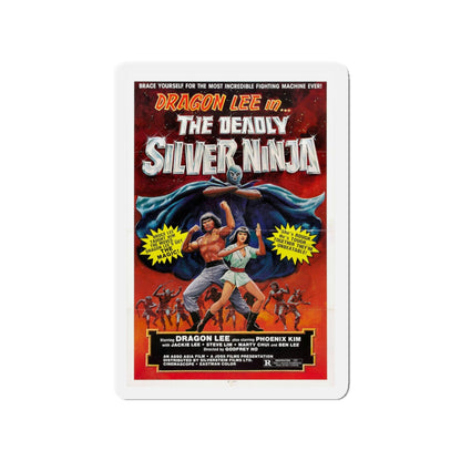 DEADLY SILVER NINJA 1978 Movie Poster - Die-Cut Magnet-3" x 3"-The Sticker Space