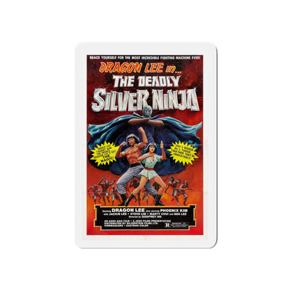 DEADLY SILVER NINJA 1978 Movie Poster - Die-Cut Magnet-5" x 5"-The Sticker Space