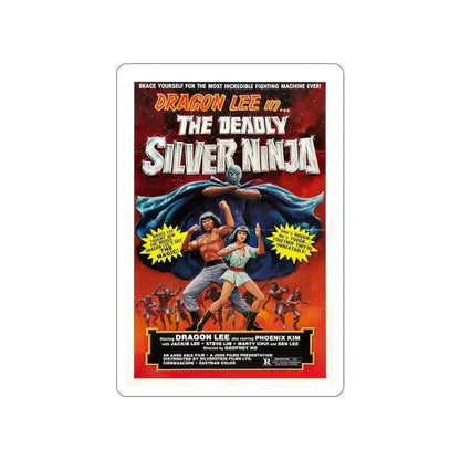 DEADLY SILVER NINJA 1978 Movie Poster STICKER Vinyl Die-Cut Decal - The Sticker Space