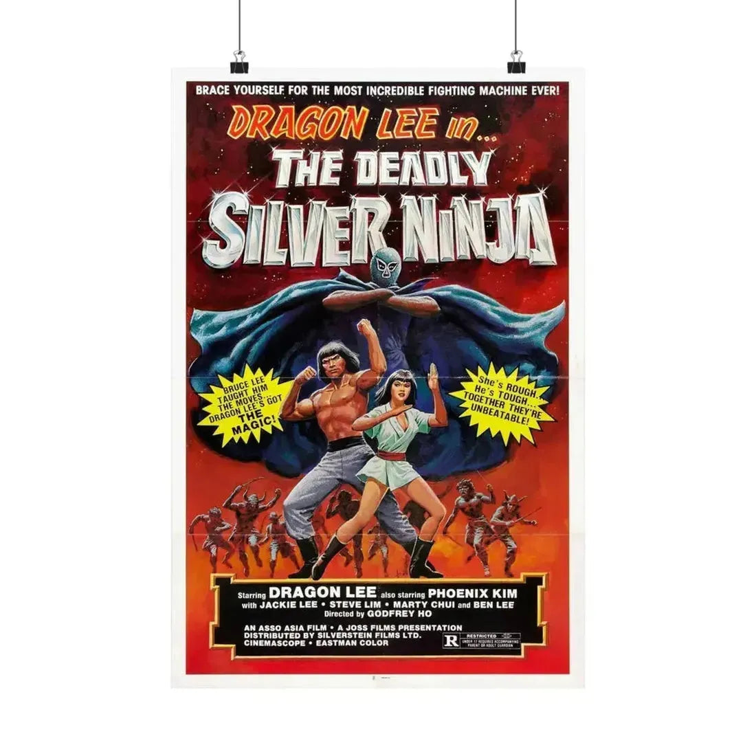 DEADLY SILVER NINJA 1978 - Paper Movie Poster 16″ x 24″ Matte - The Sticker Space