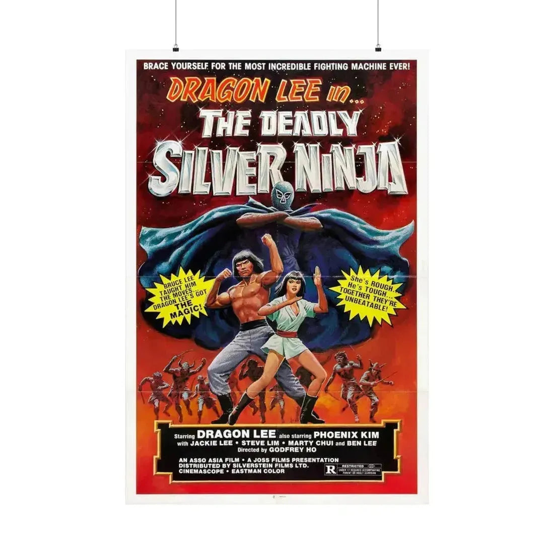 DEADLY SILVER NINJA 1978 - Paper Movie Poster 36" x 54" Matte - The Sticker Space