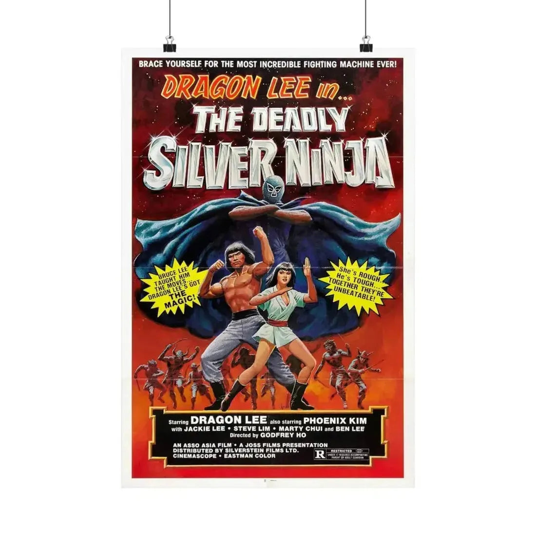 DEADLY SILVER NINJA 1978 - Paper Movie Poster - The Sticker Space