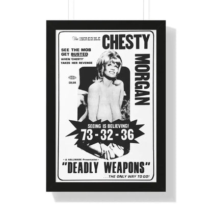 DEADLY WEAPONS 1974 - Framed Movie Poster 16″ x 24″ Black - The Sticker Space