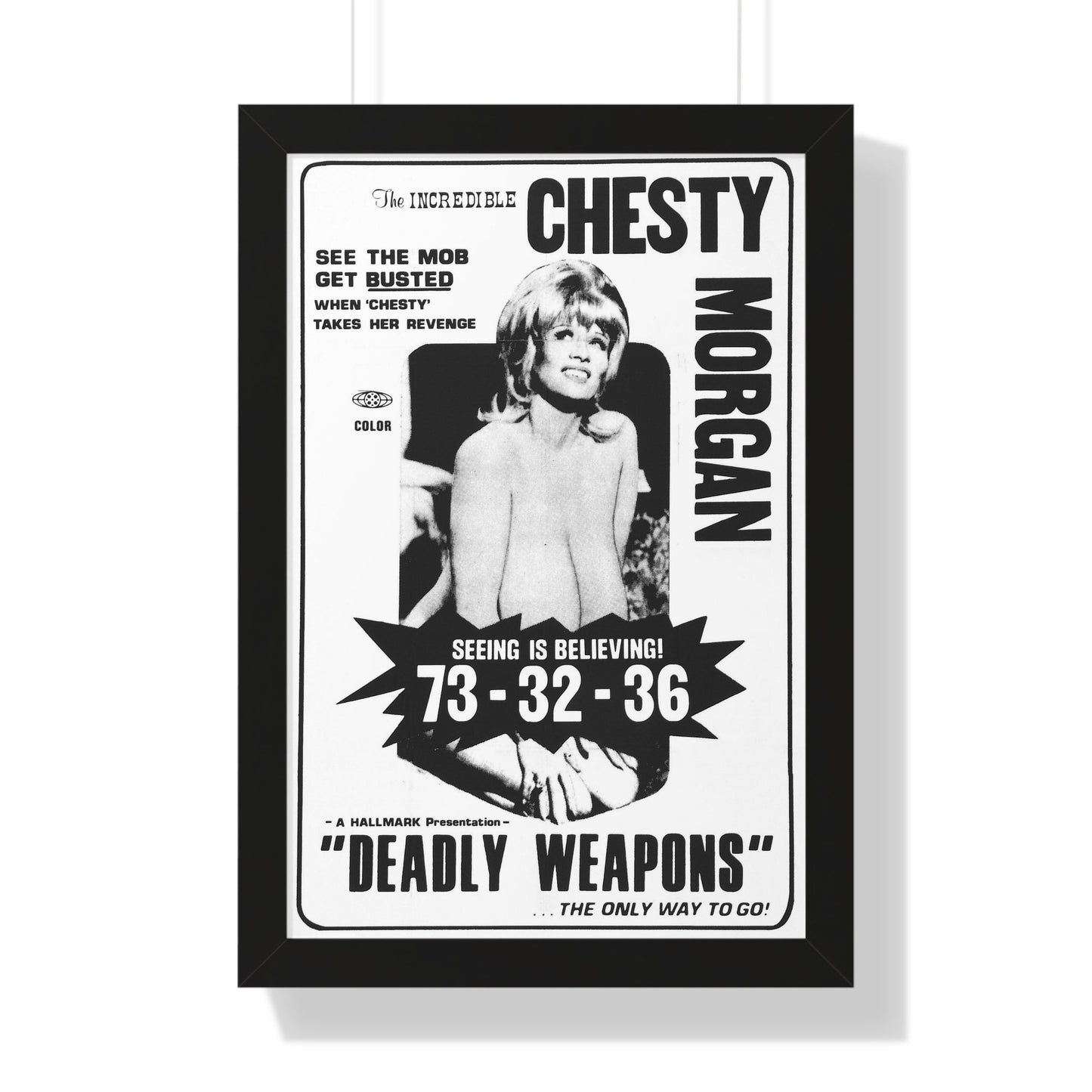 DEADLY WEAPONS 1974 - Framed Movie Poster-16″ x 24″-The Sticker Space